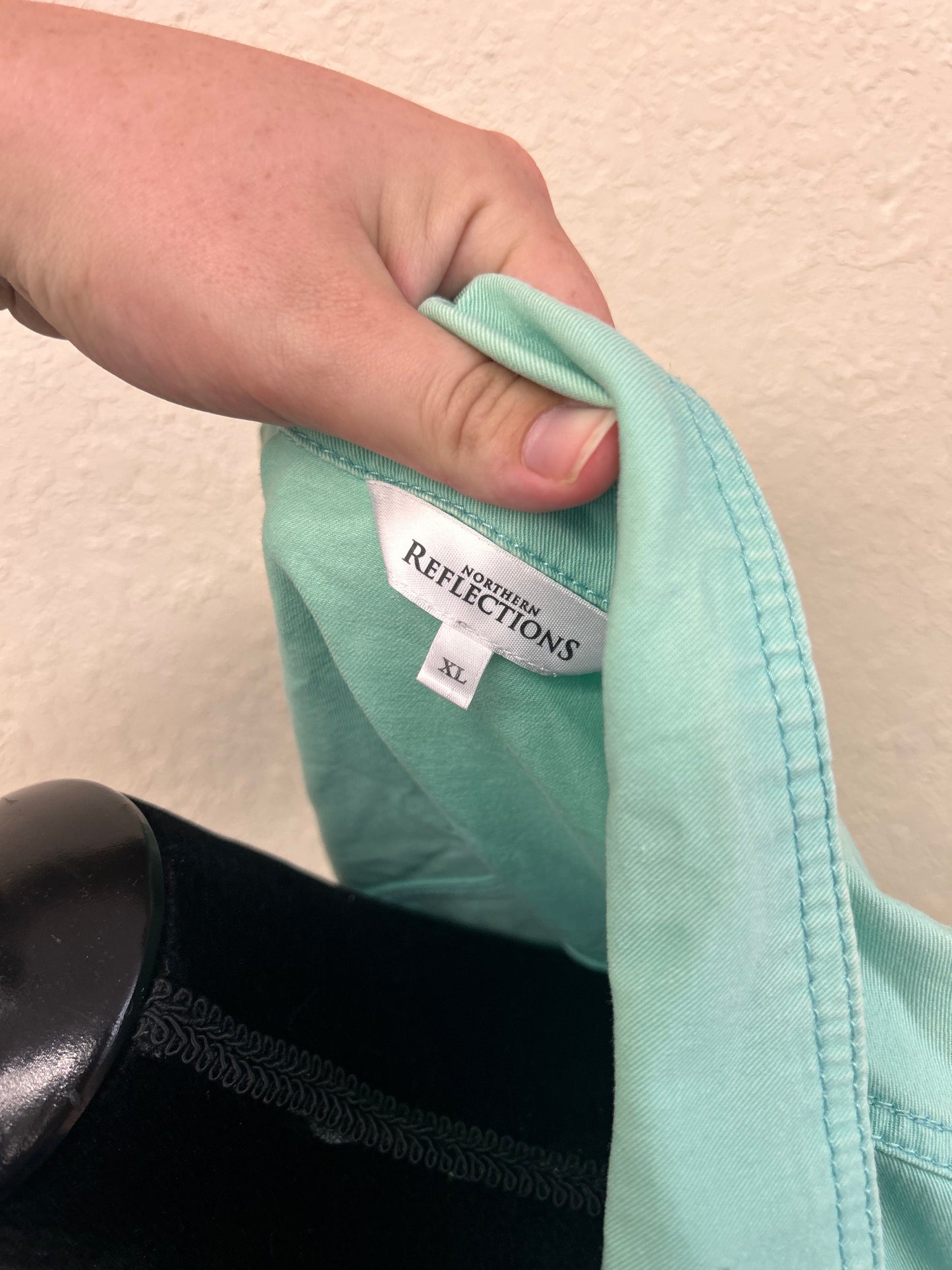 Northern reflection xl mint green denim jacket