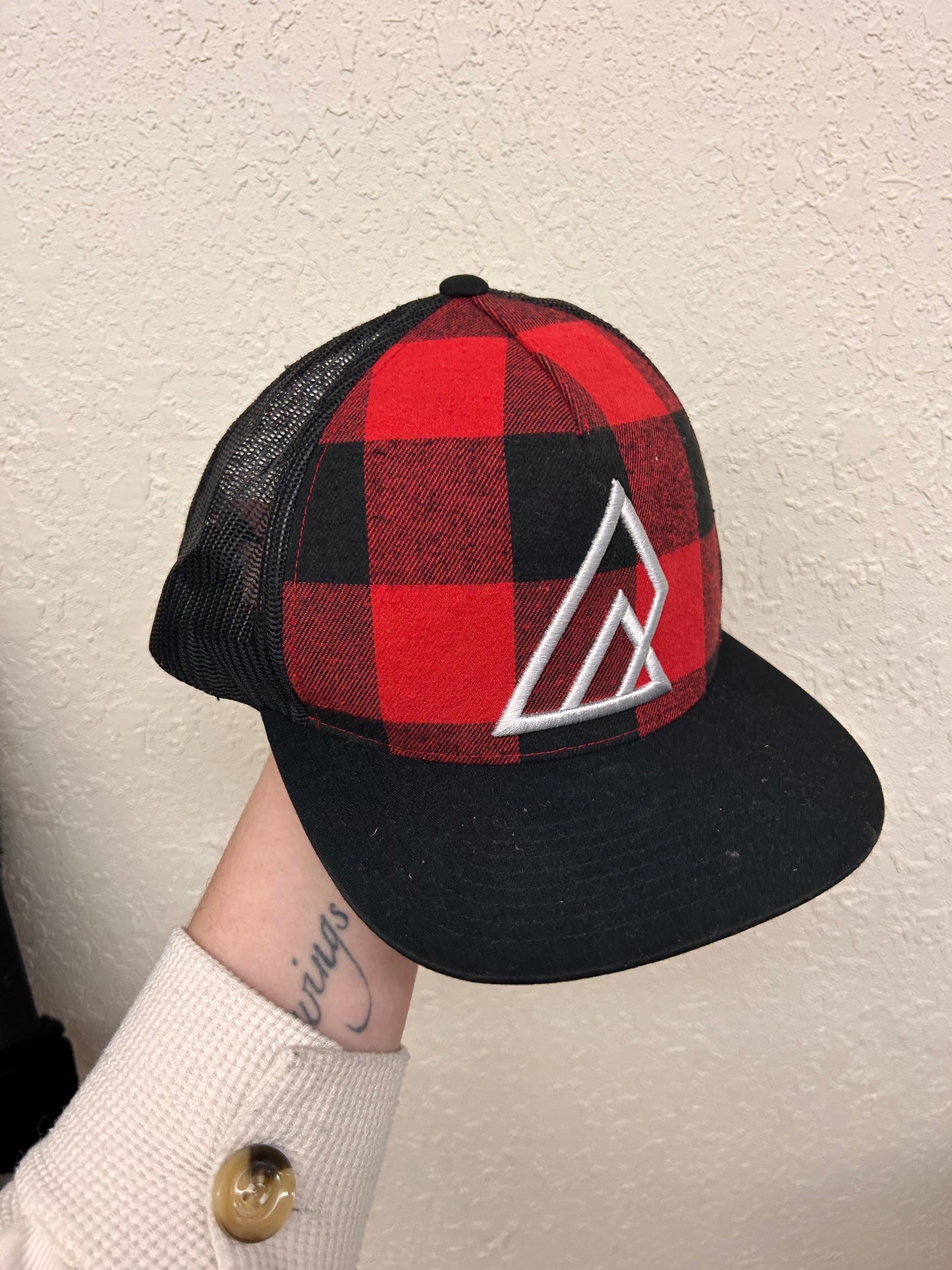 Youth Ripzone red gingham ball cap