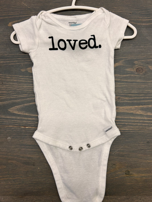 Gerber 6/9m loved onesie