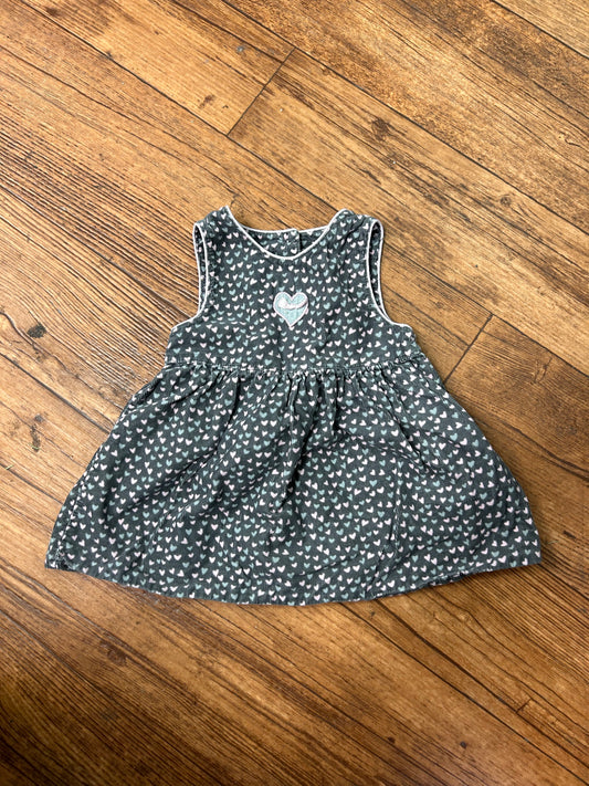 Vintage smile 6m corduroy heart print dress