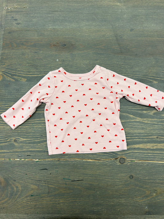 Carters 3m pink heart shirt