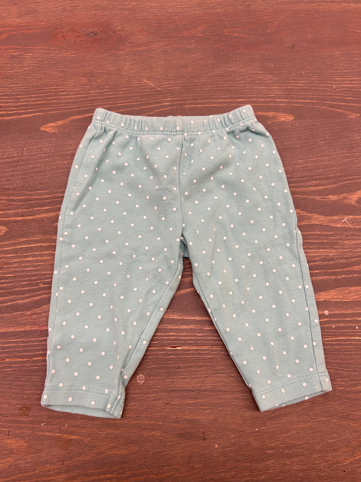 Carters 6m blue polka dot leggings