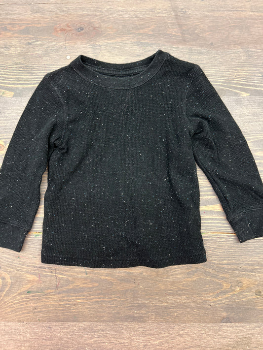 Cat & jack 18m black waffle knit top