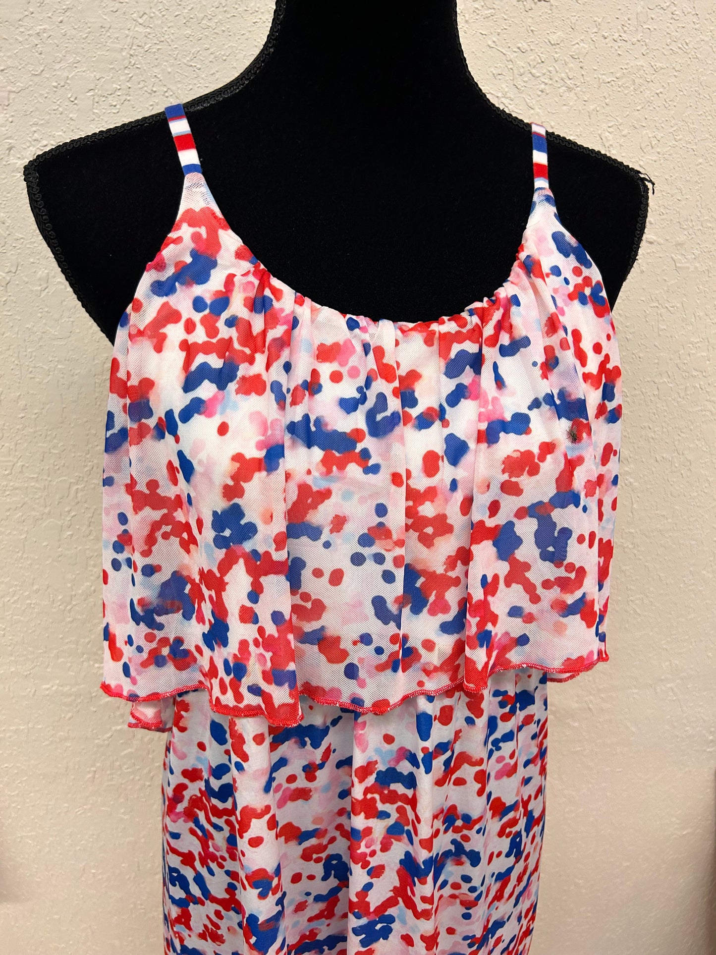 Smash xl red & blue polka dot dress