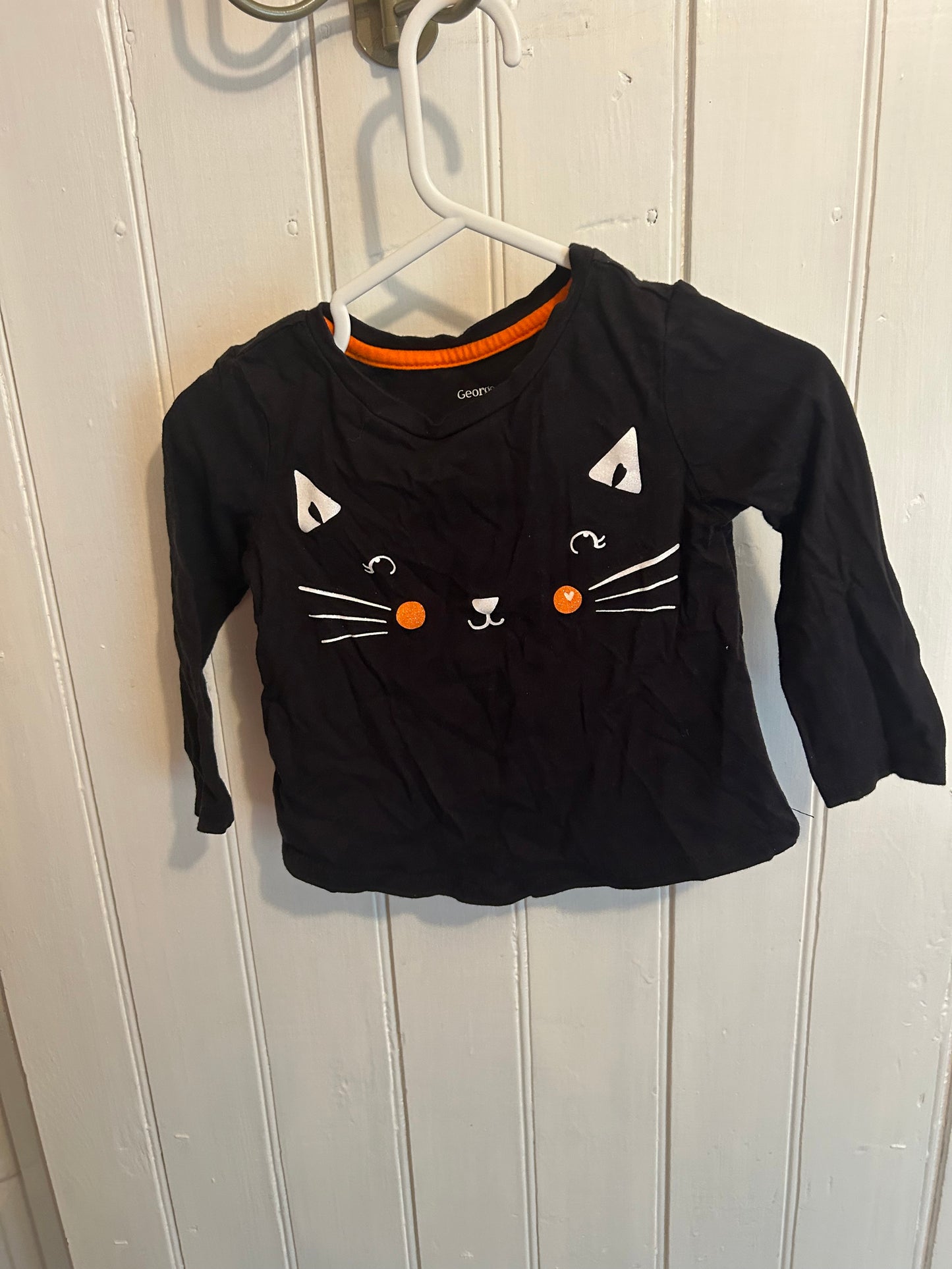 George 2t black cat top