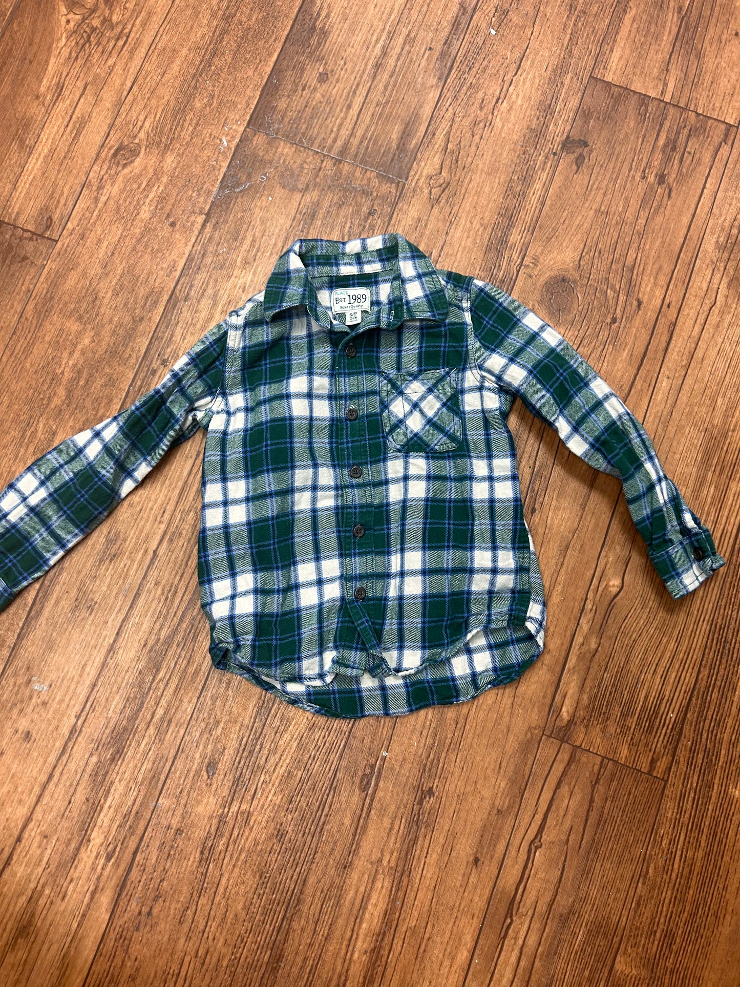 Children’s place small blue flannel