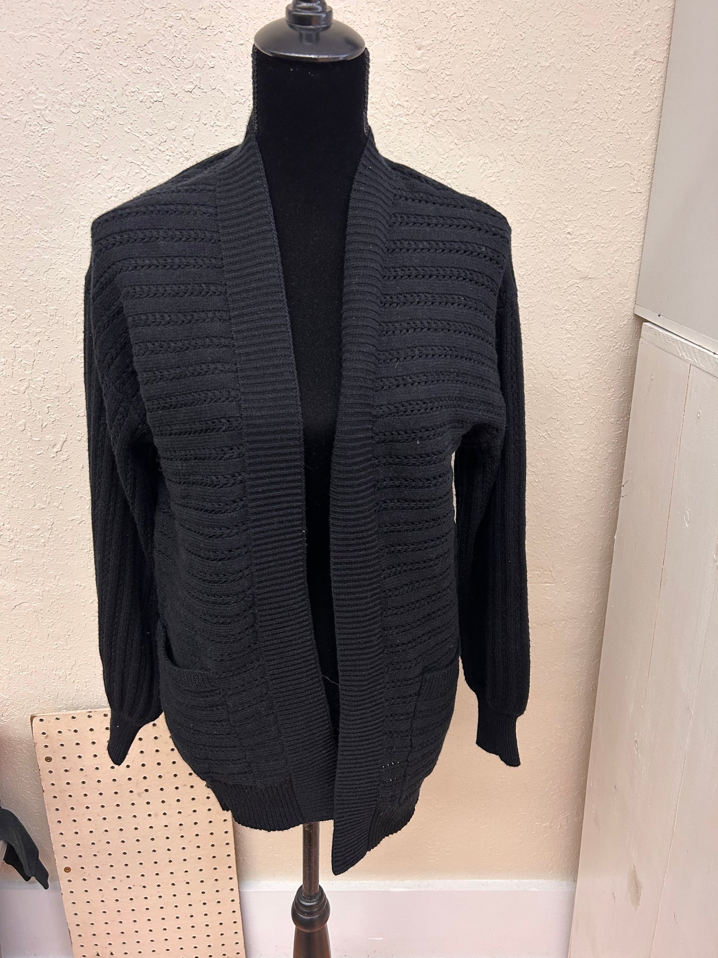 Small black knit cardigan