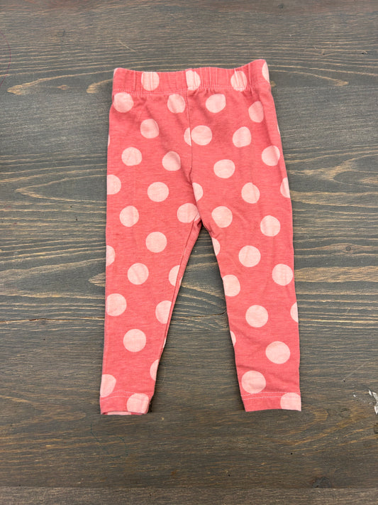 Btween 0/3m pink polka dot leggings