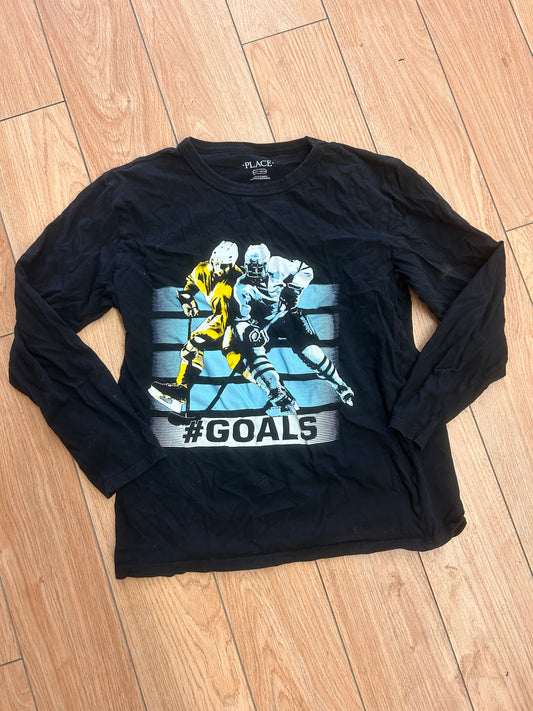 Children’s place 10/12 hockey graphic long sleeve top