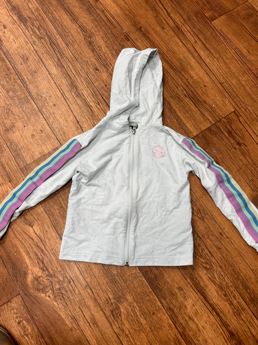 Converse small white zip up hoodie