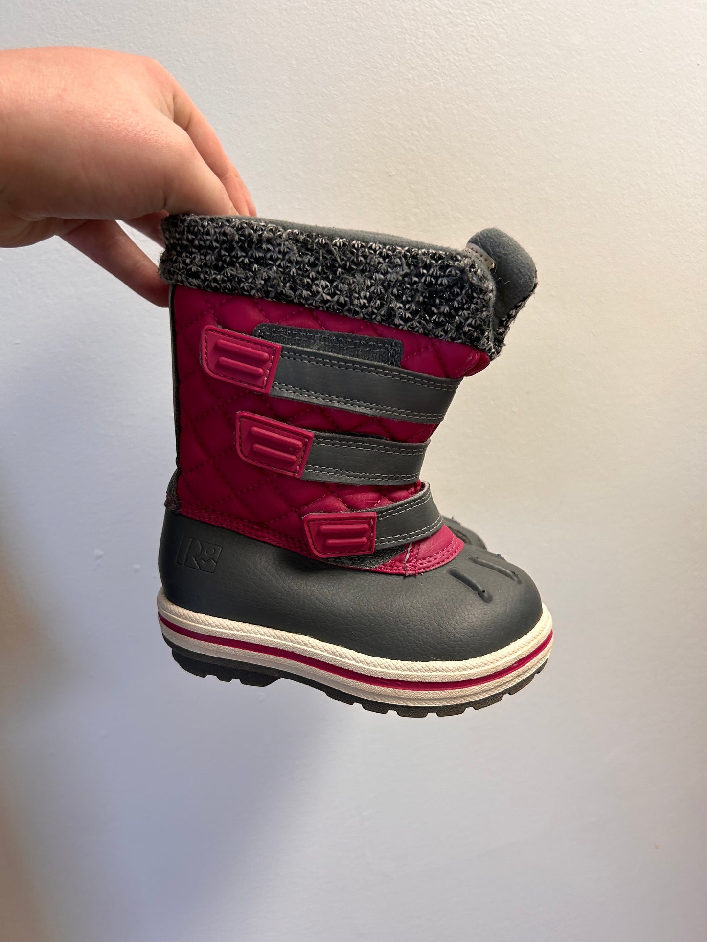 Rugged outback infant 6 pink & grey Winter boots