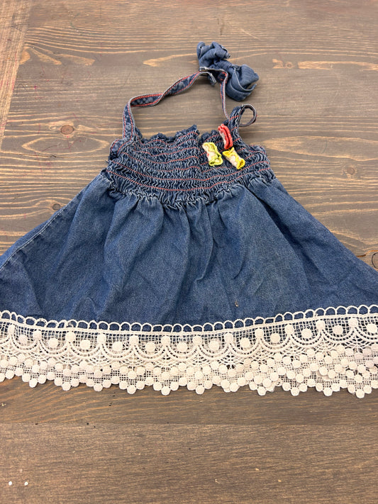 Little lass 24m denim halter top