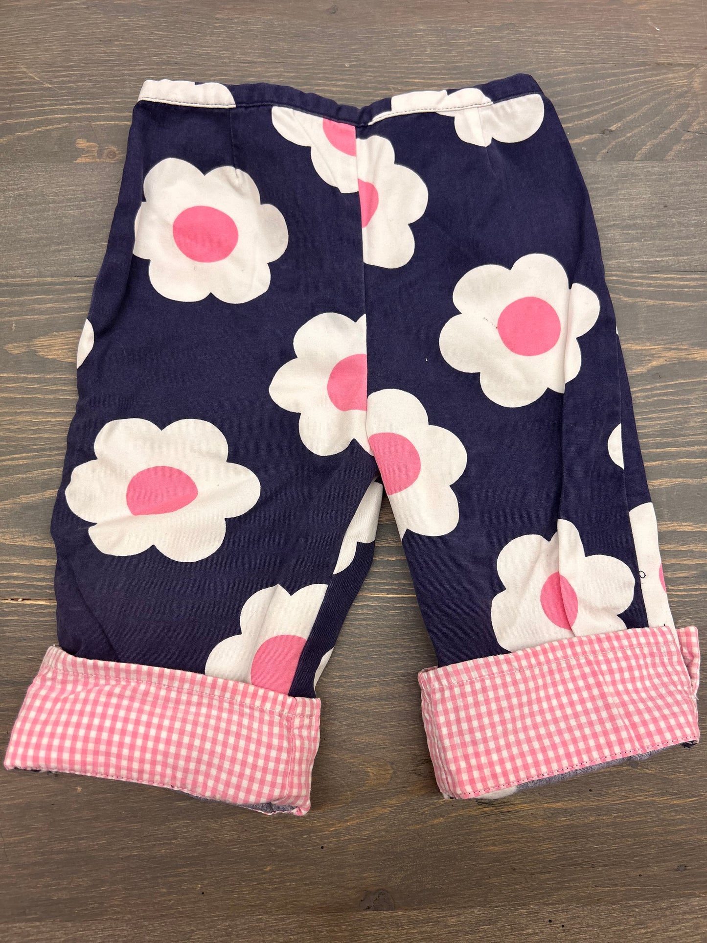 Gymboree 12/18m blue & pink floral pants