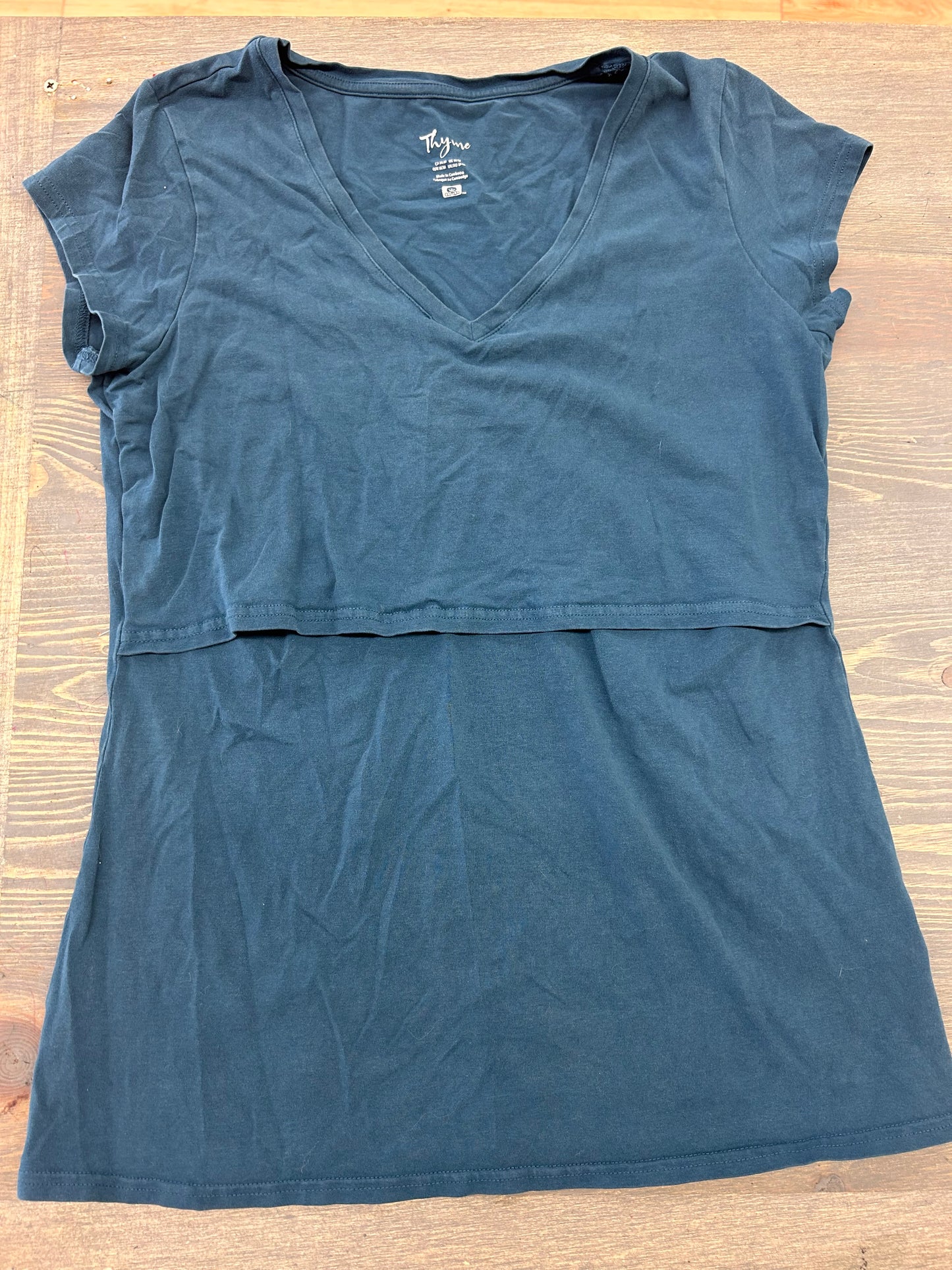 Thyme medium blue nursing top