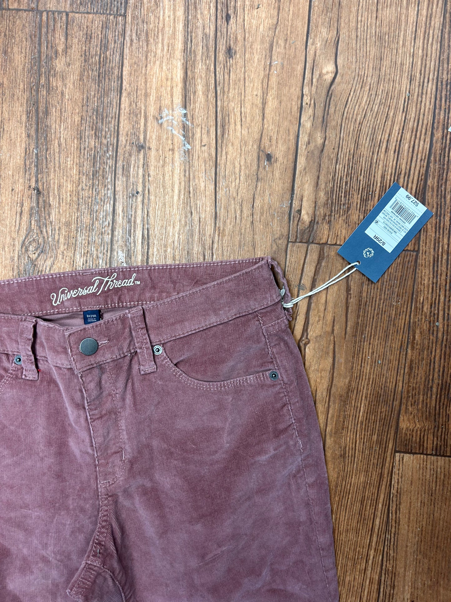 NEW Universal thread 8 maroon corduroy jeans