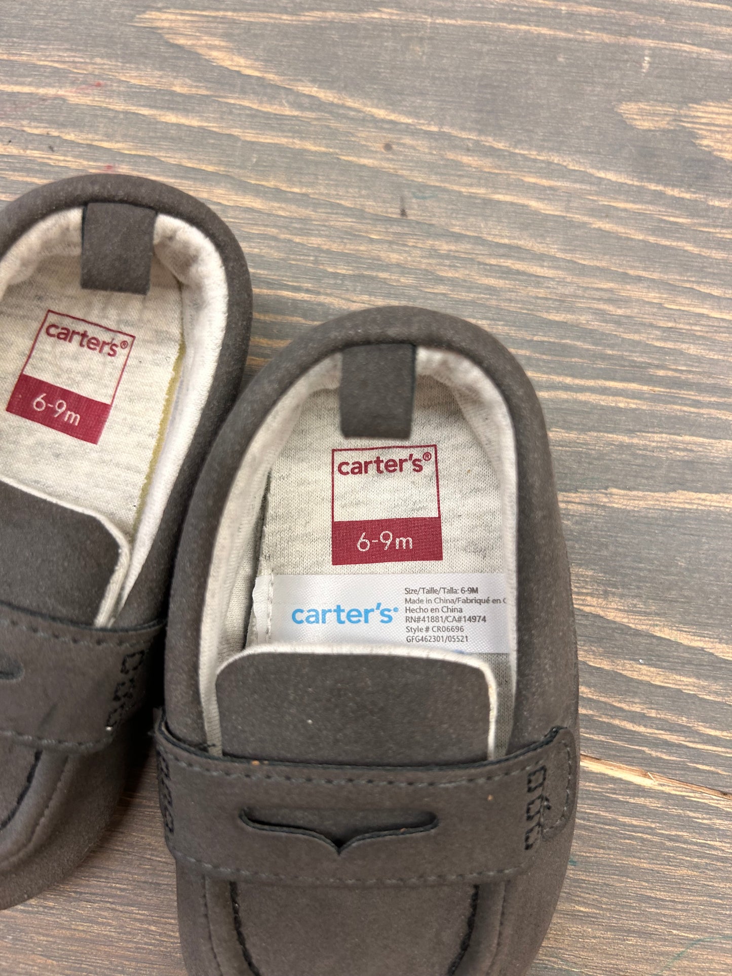 Carters 6/9m grey loafers