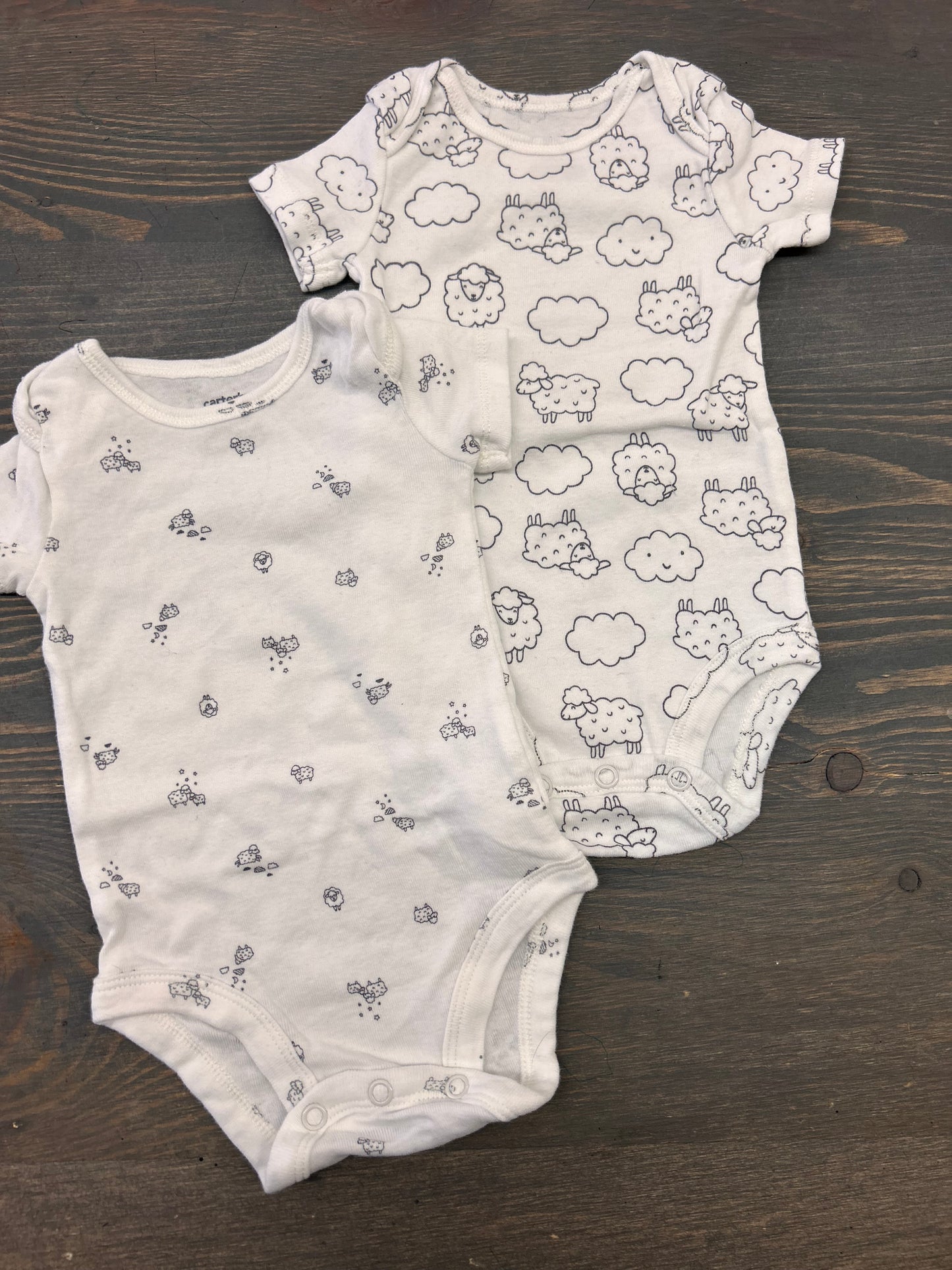 Carters 3m sheep onesie bundle