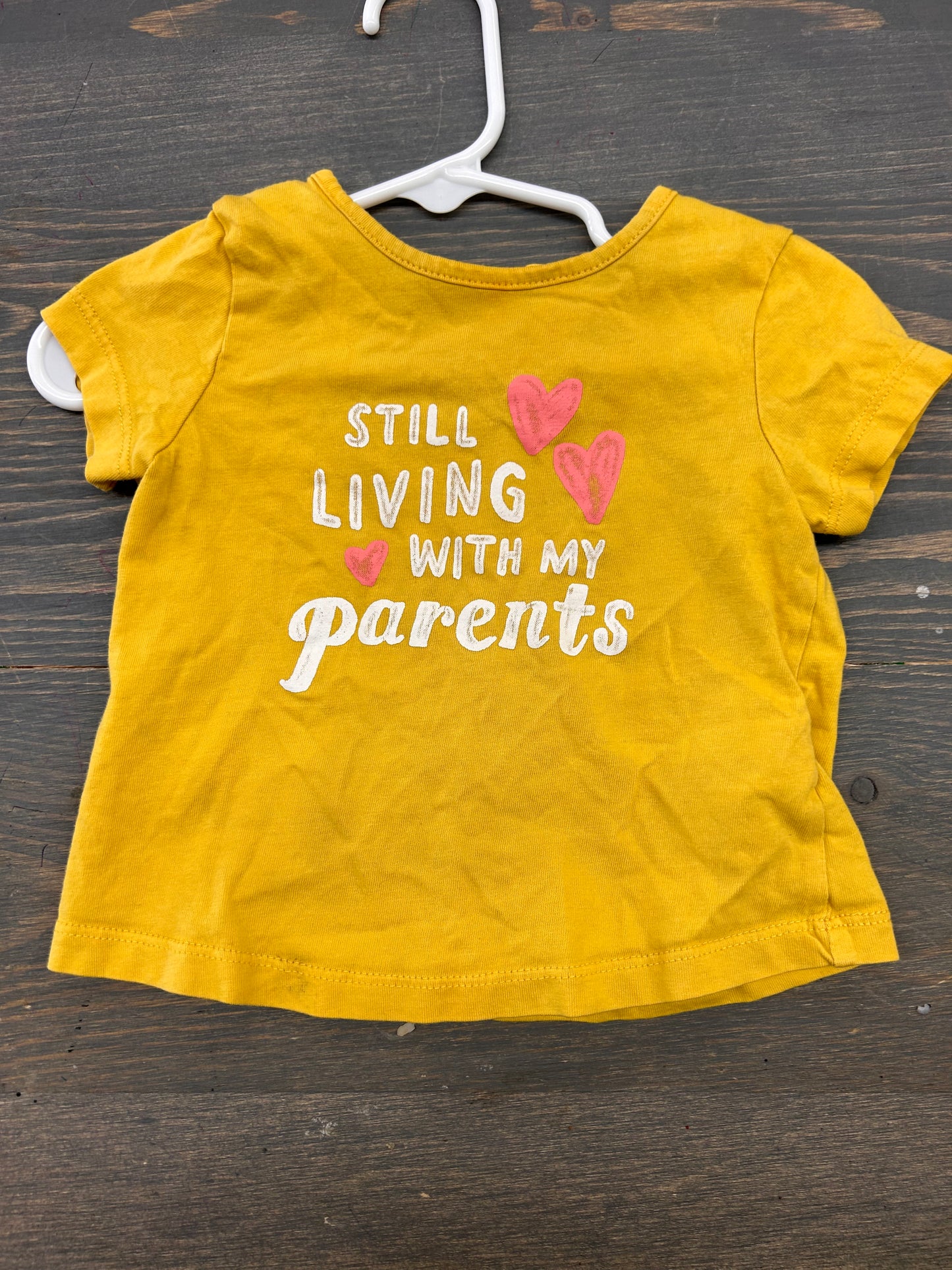 Joe fresh 6/12m yellow parents tshirt