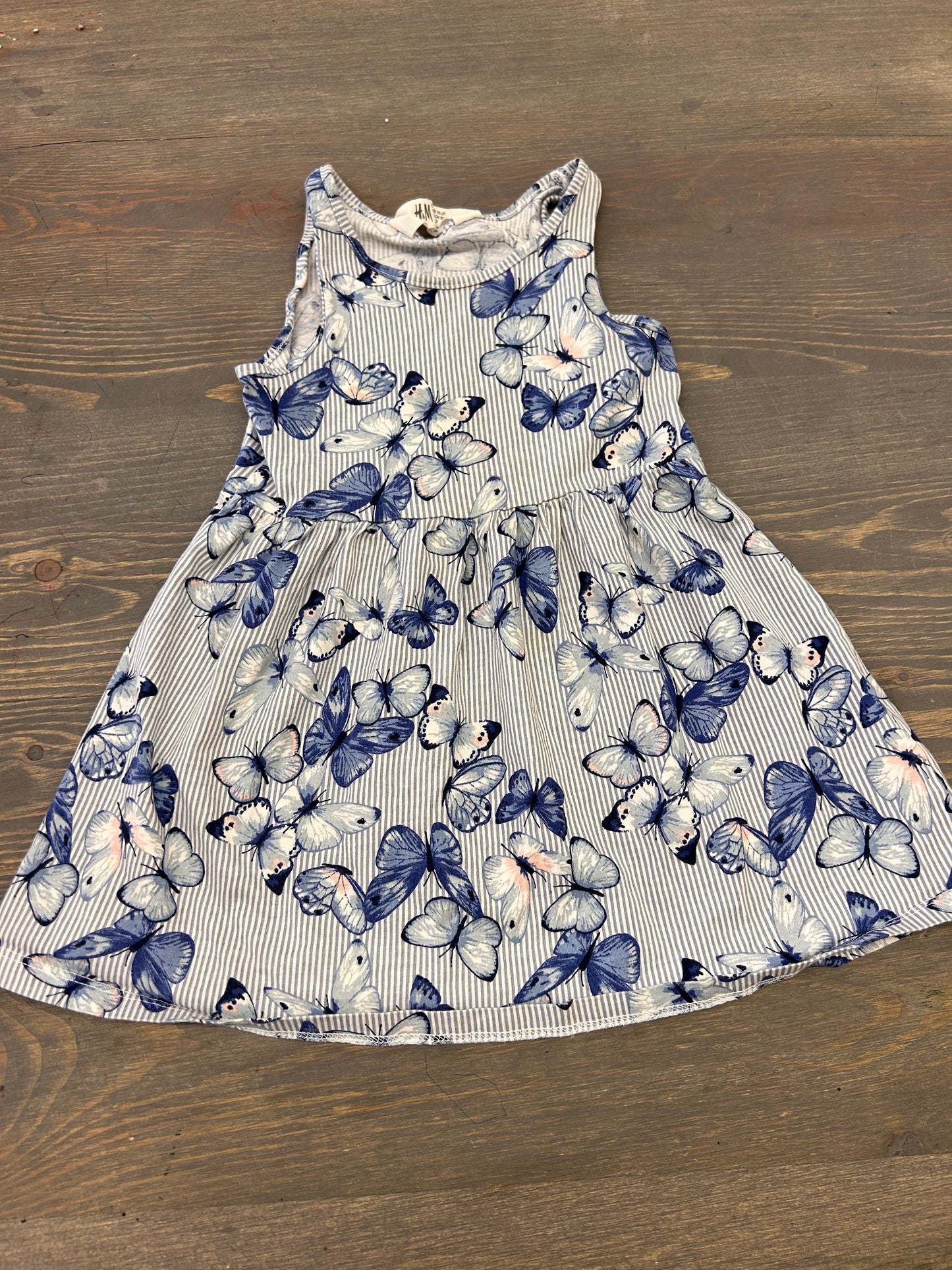 H&M 18/24m blue butterfly dress