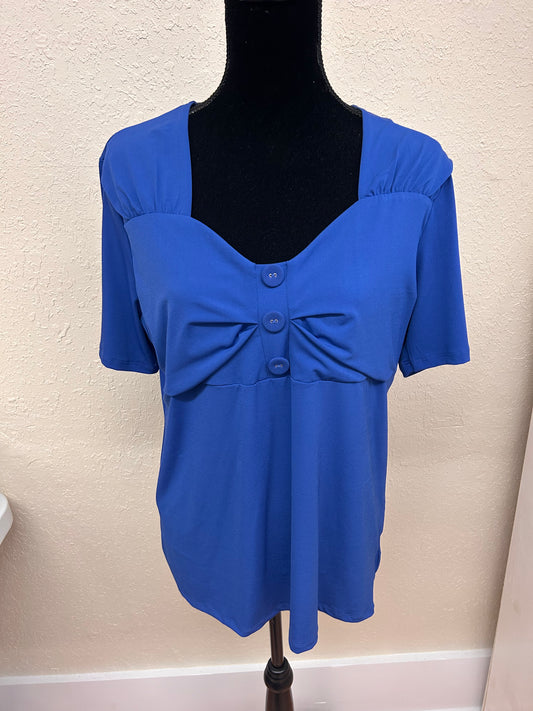 Glensport xl blue sweat heart blouse