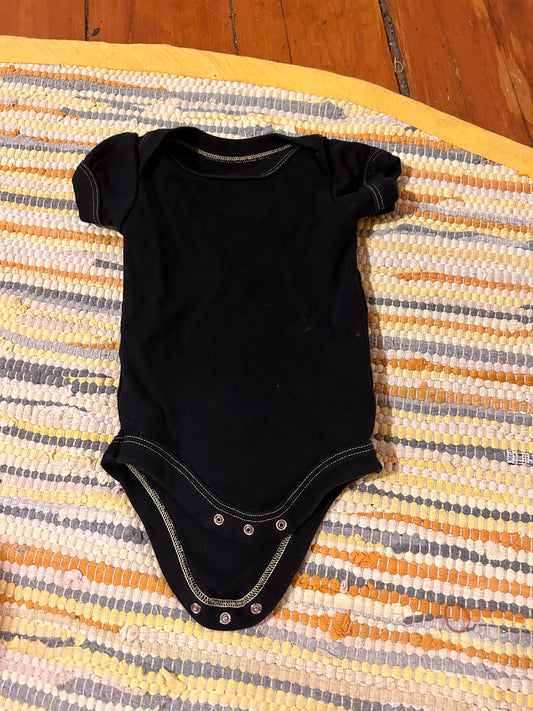 American apparel 3/6m black onesie