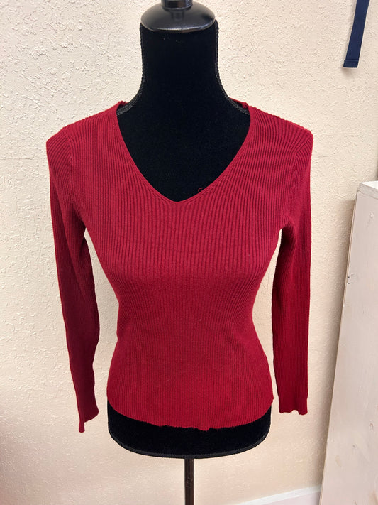 Active USA medium red ribbed sweater