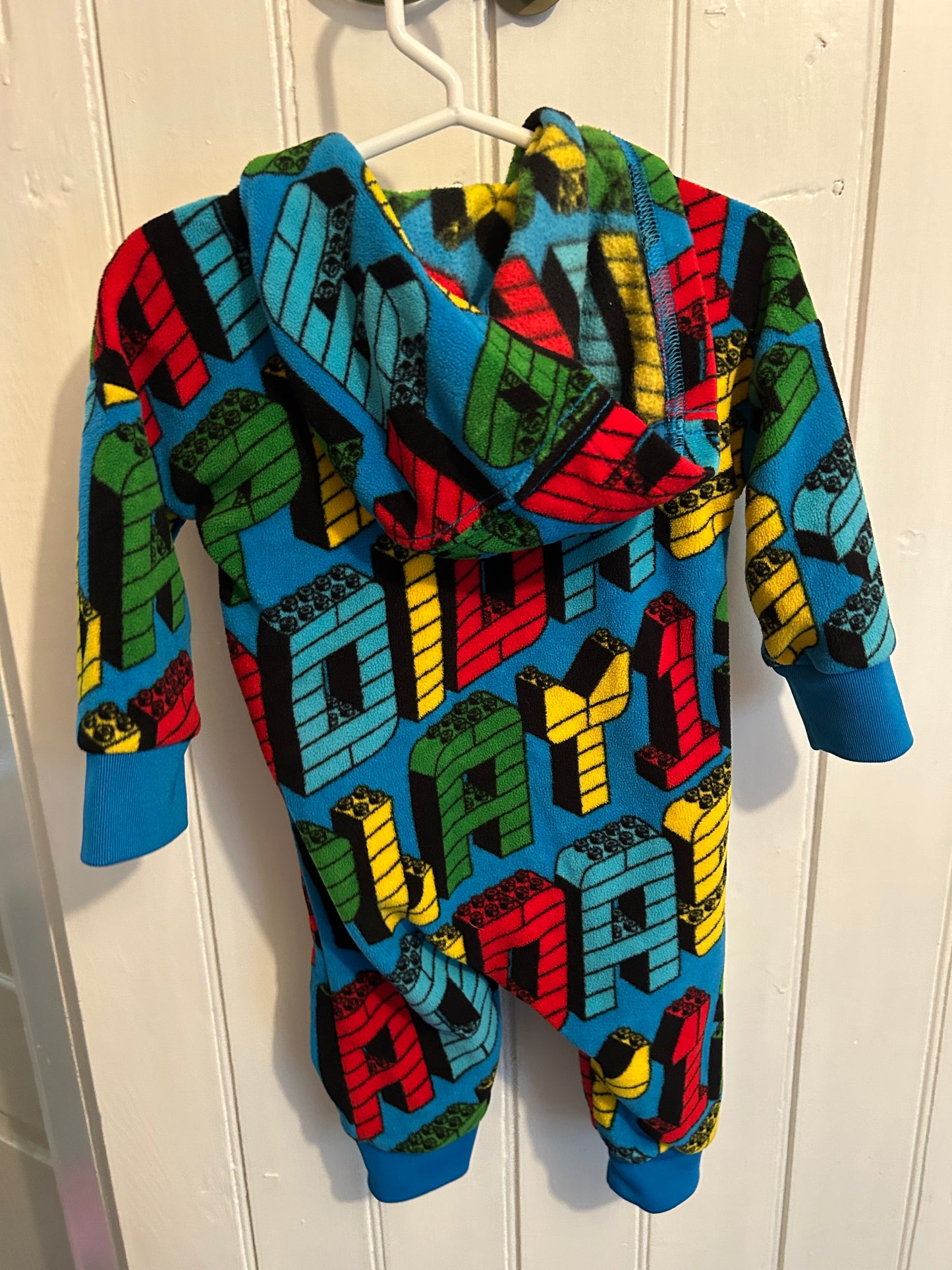 Adidas x Lego 3/6m fleece zip up sweater romper