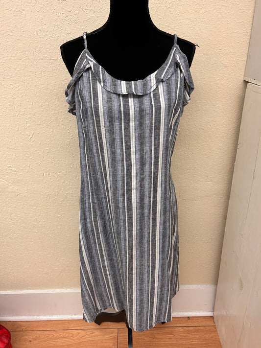 Charlie Paige large grey striped dress