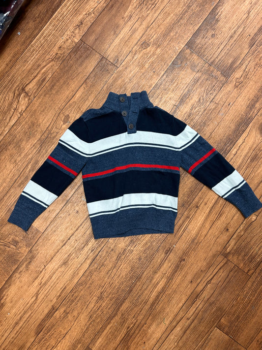 Oshkosh 6 blue knitted striped sweater