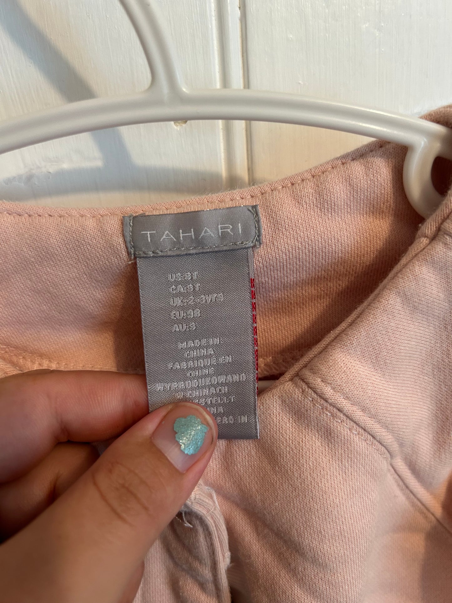 Tahari 3t pink faux fur jacket