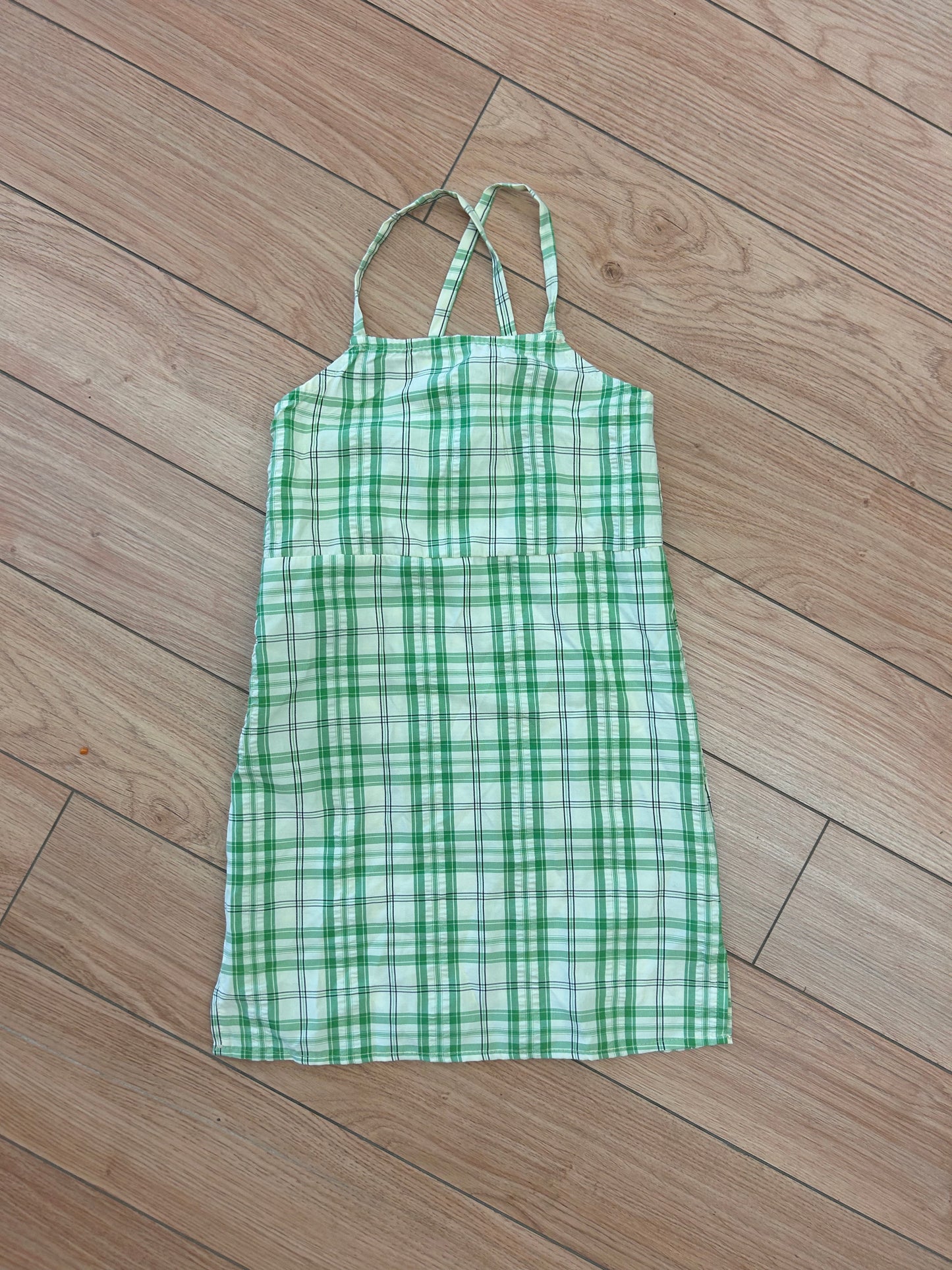 Shein 8 green plaid dress