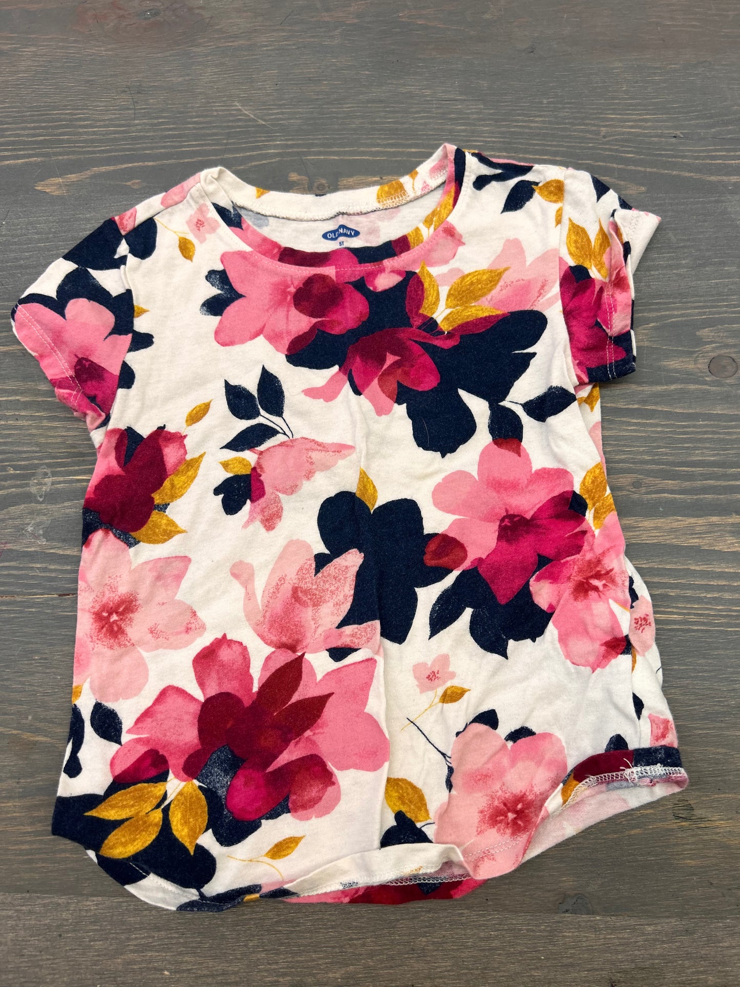 Old navy 5t pink floral T-shirt