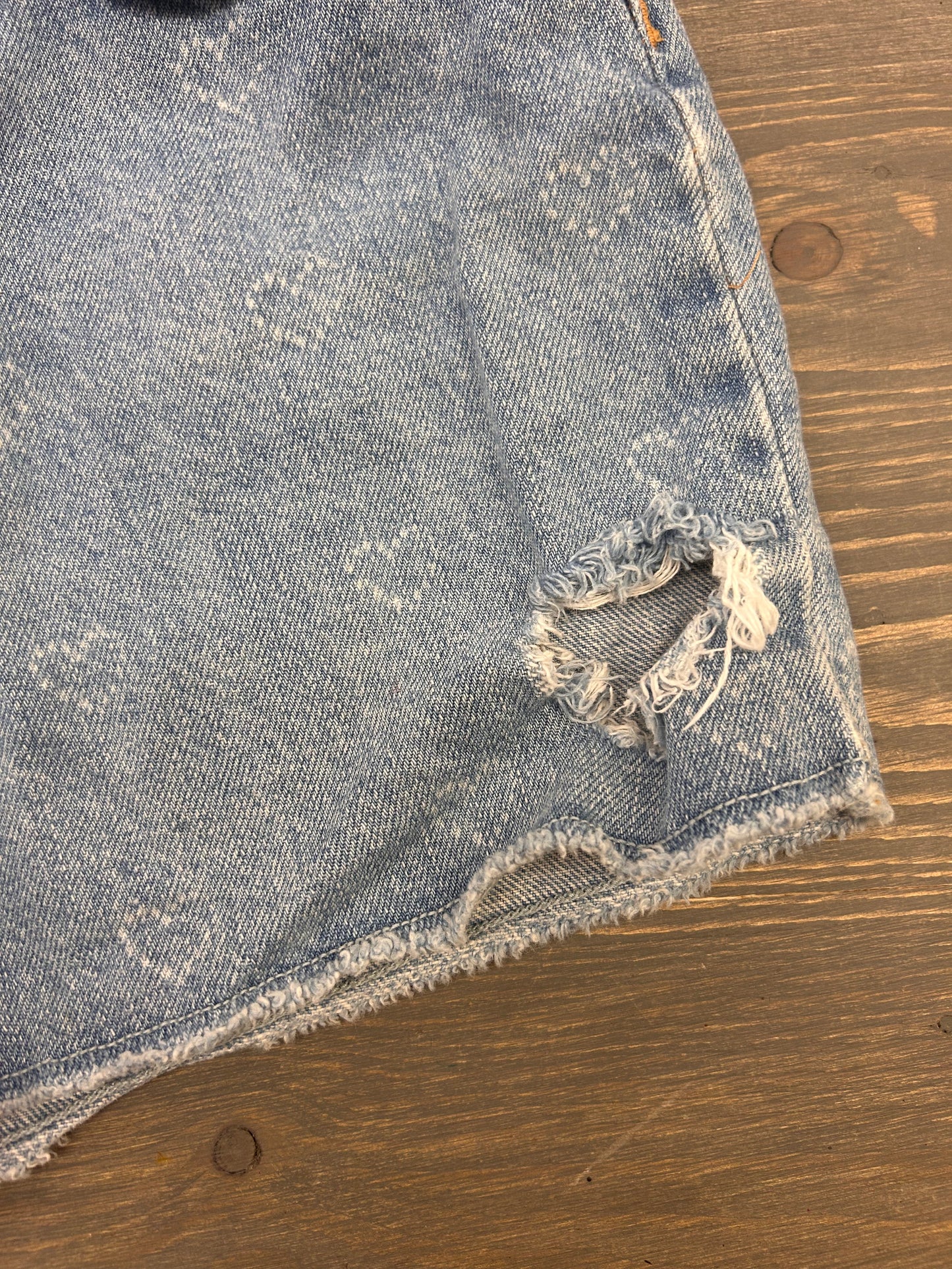 Old navy youth 14 light wash denim heart shorts