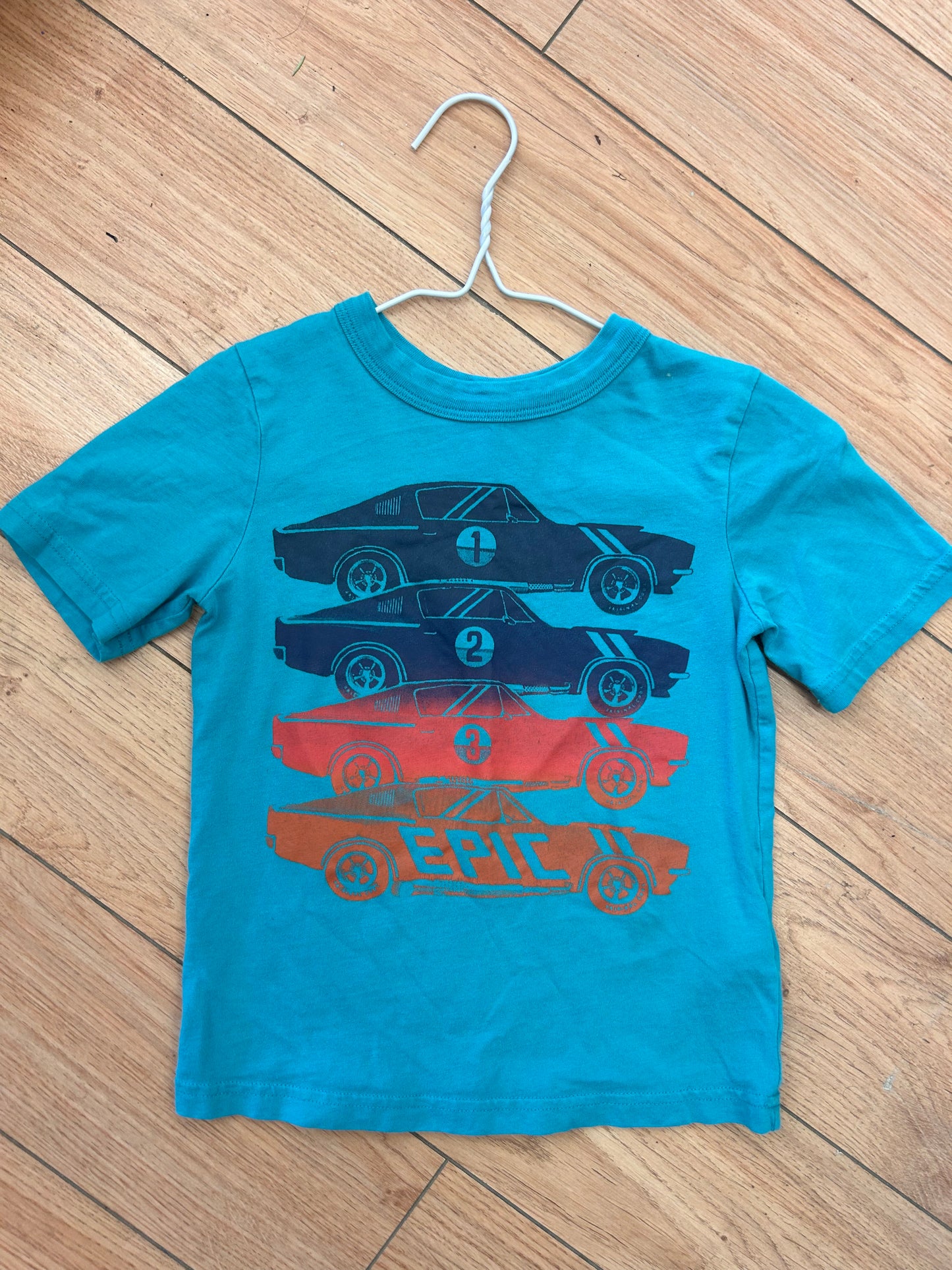 Joe fresh 5 blue car tshirt