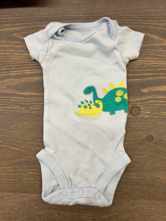 Carters newborn blue & green Dino onesie