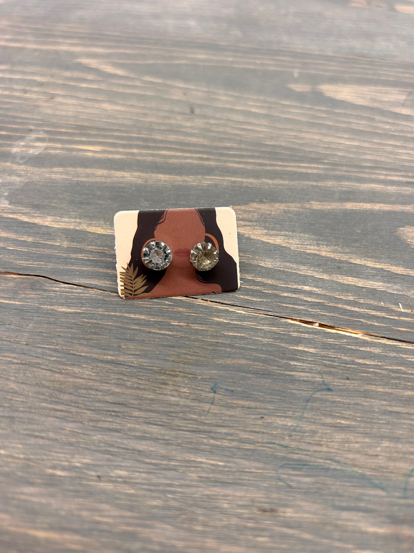 Gemstone stud earrings