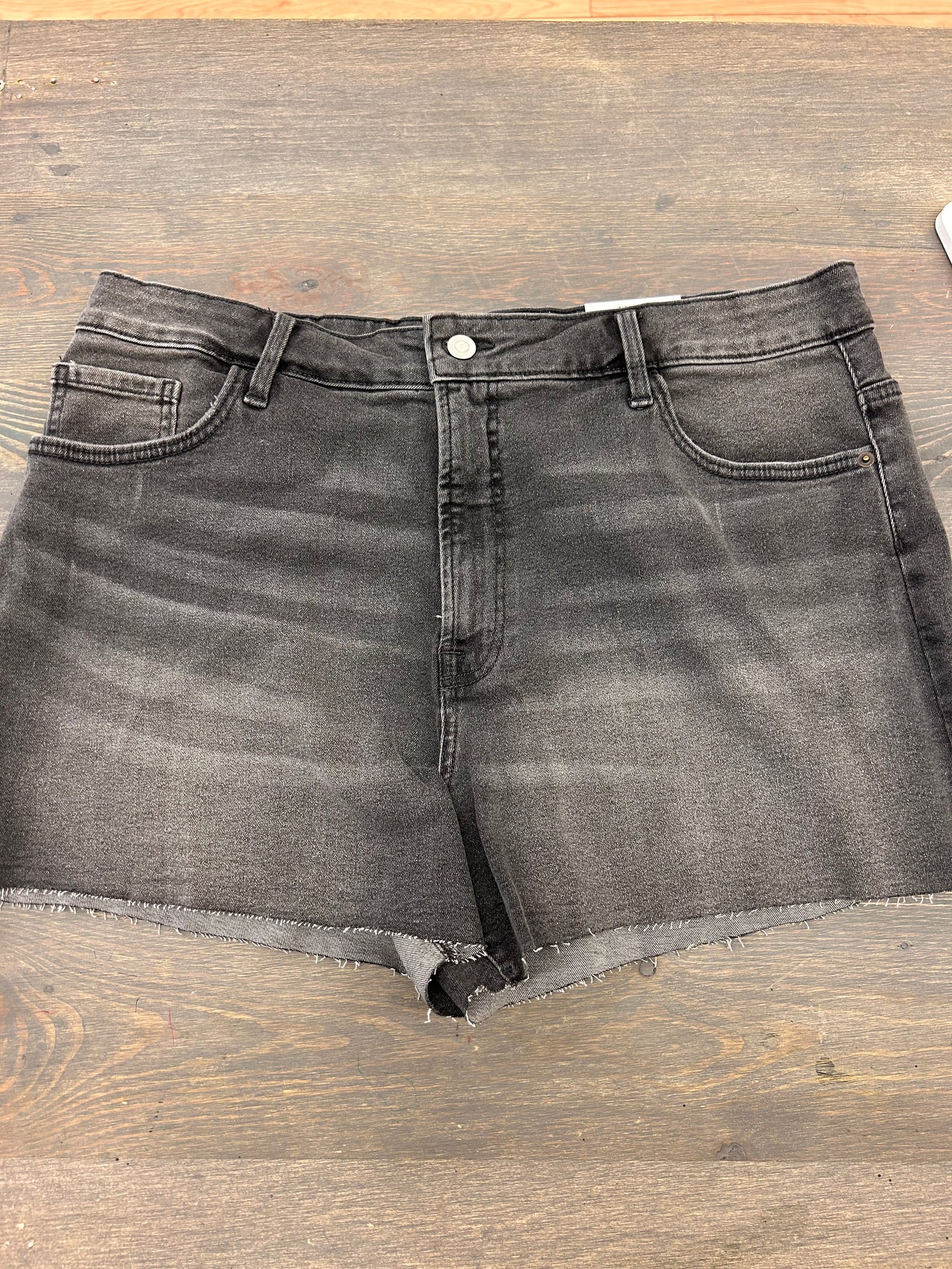 NEW George 18 black denim shorts