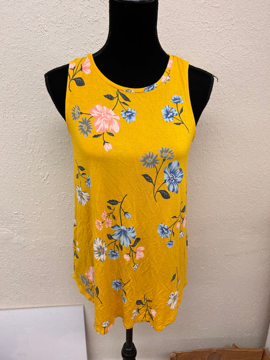 Old navy medium yellow floral tank