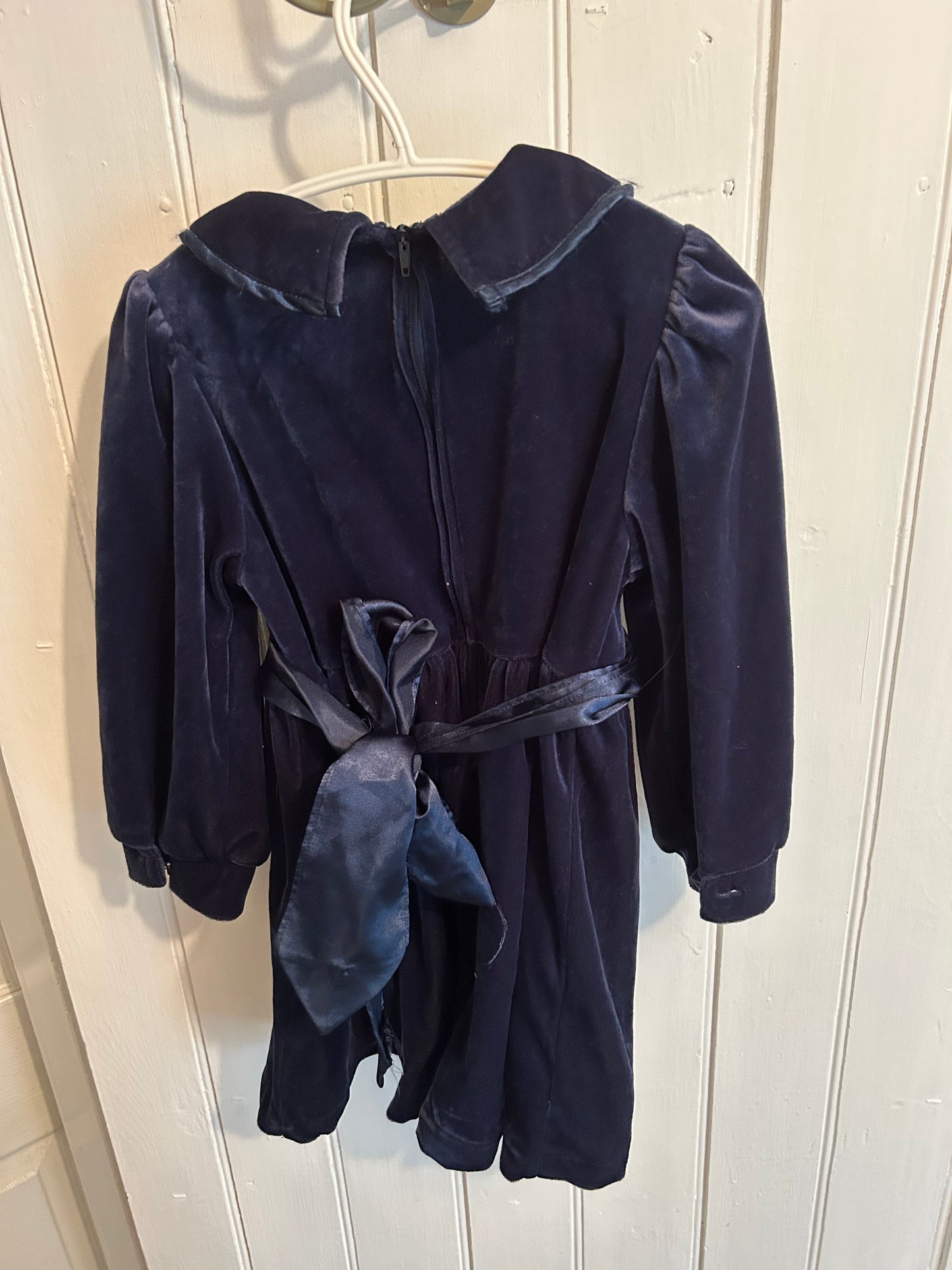 Vintage premiere collection 3t blue velvet  dress
