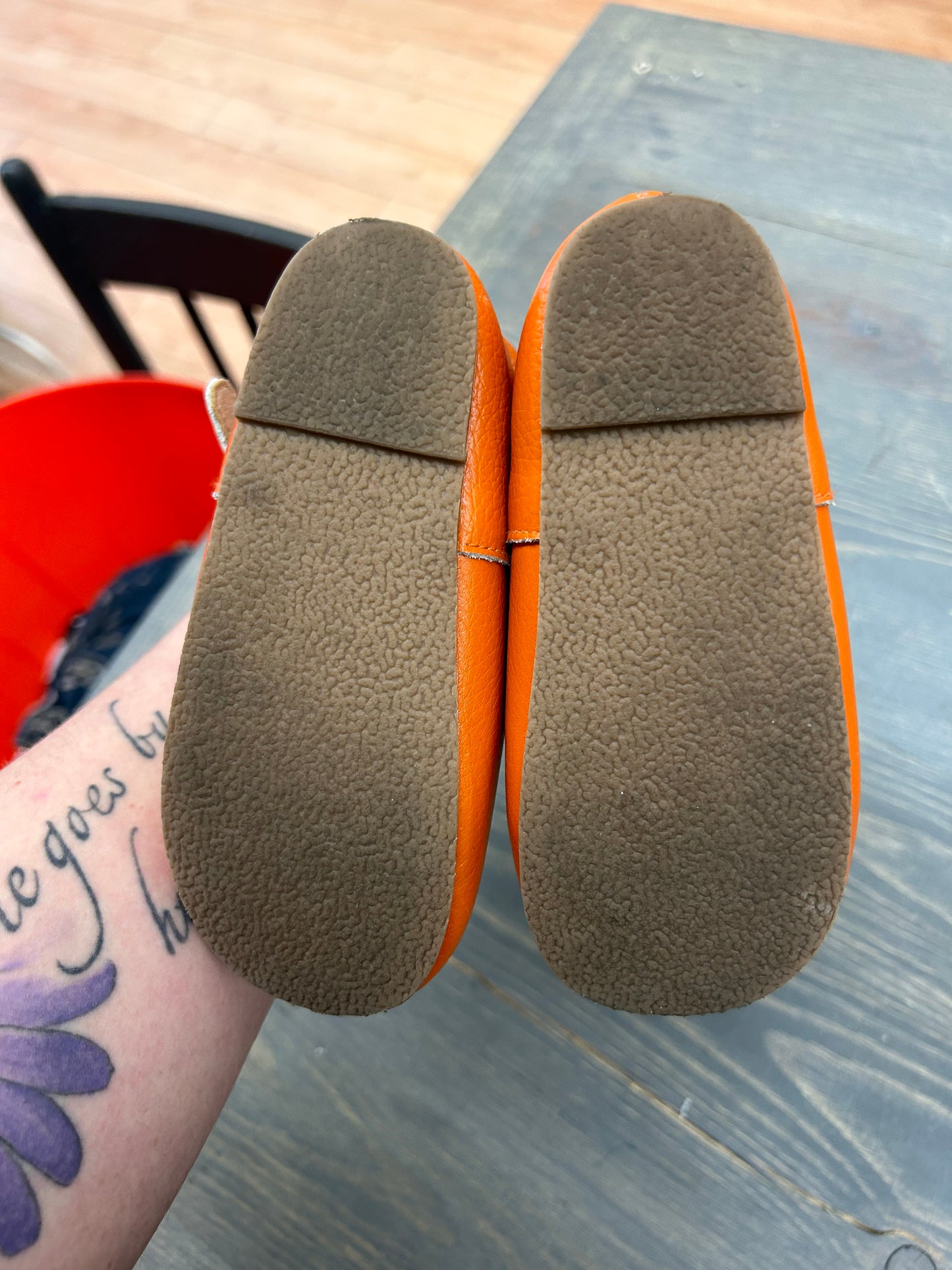 West coast moccs toddler 9 orange mary Jane