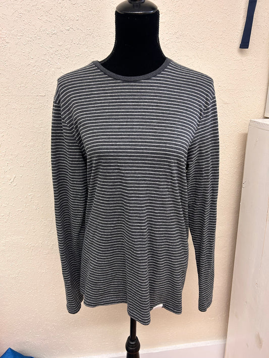 Joe fresh medium grey striped top