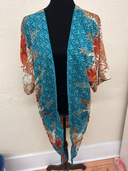 NEW Darn good OS floral kimono