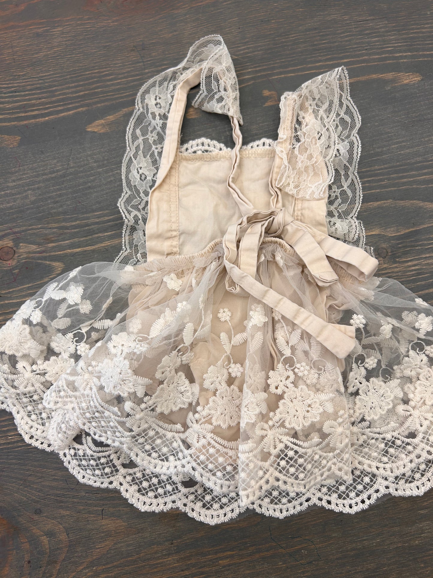 Small shop 3m tan lace romper