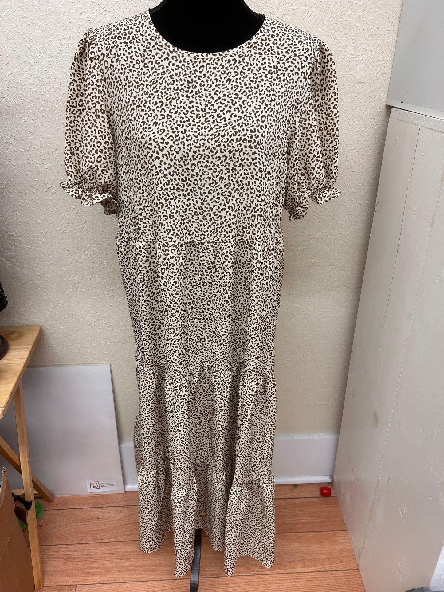 Shein large cheetah midi dress