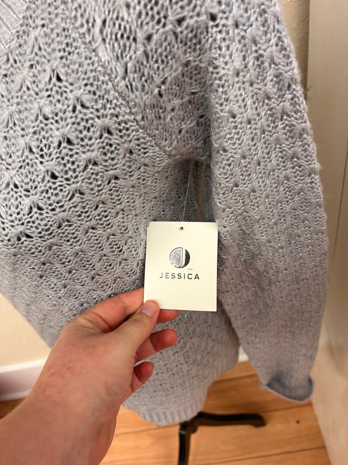 NEW Jessica medium grey knit sweater