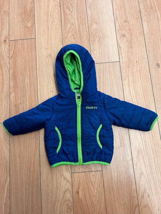 Gusti 12m blue & green puffer jacket