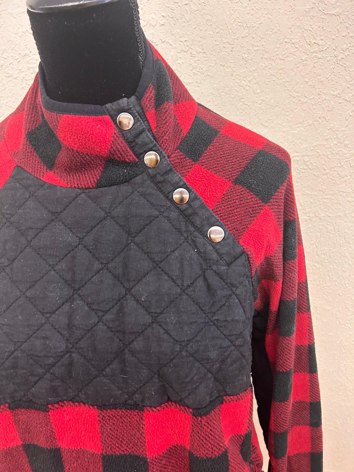 Shop wanna b medium red gingham sweater