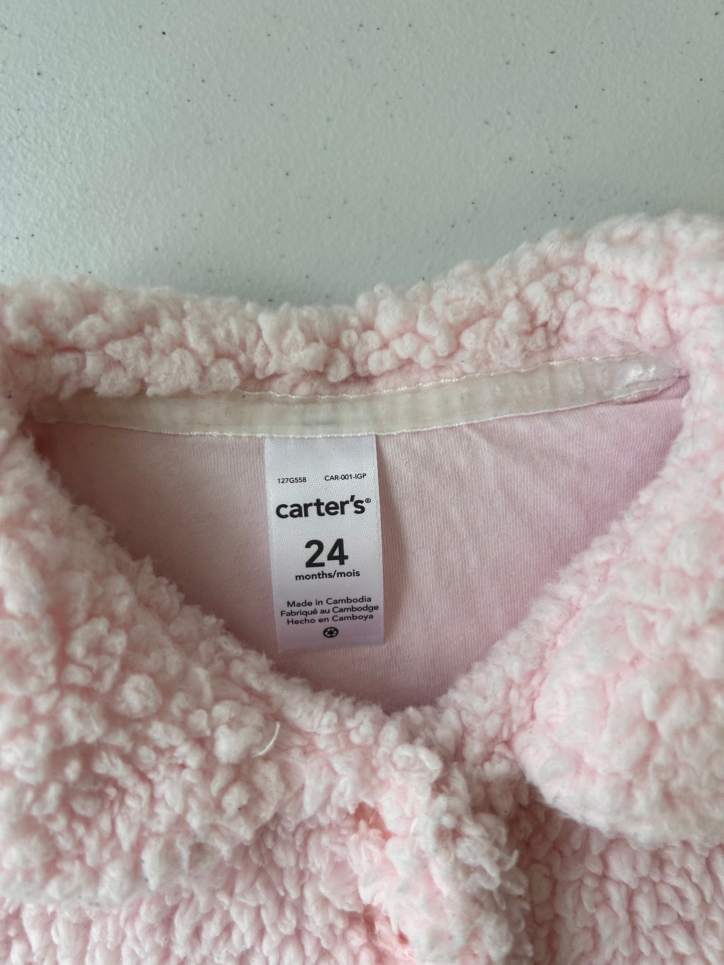 Carters 24m pink Sherpa jacket