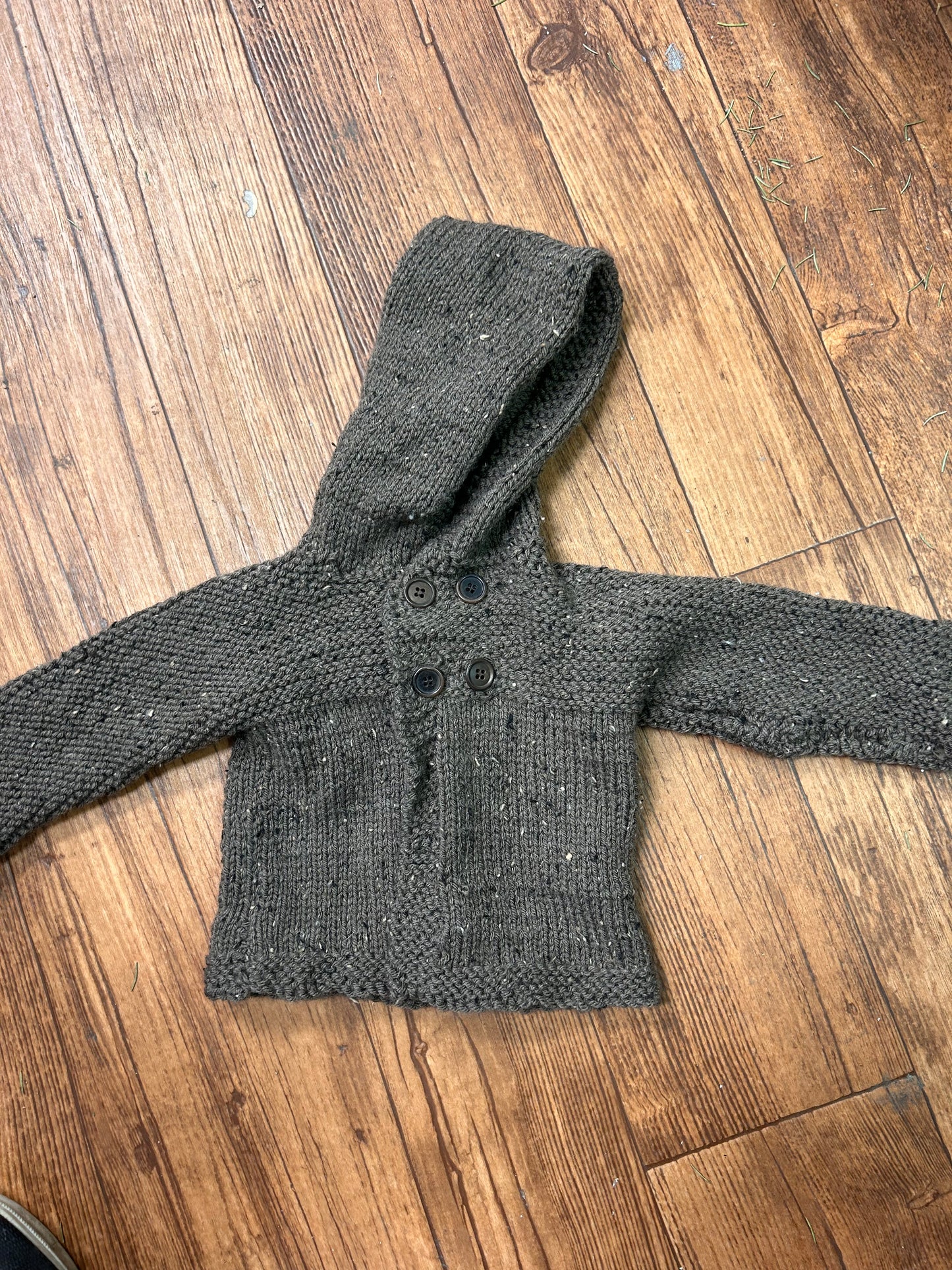 Handmade 18m brown knit cardigan