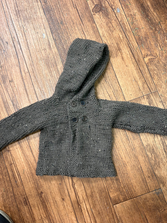 Handmade 18m brown knit cardigan